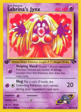 Gym Challenge 057/132 Sabrina's Jynx - 1st Edition - Uncommon
