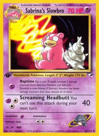 Gym Heroes 060/132 Sabrina's Slowbro - Unlimited - Uncommon