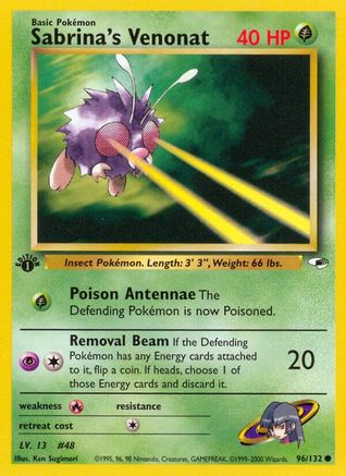 Gym Heroes 096/132 Sabrina's Venonat - Unlimited - Common