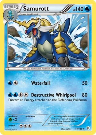 Boundaries Crossed 041 Samurott - Holofoil - Holo Rare