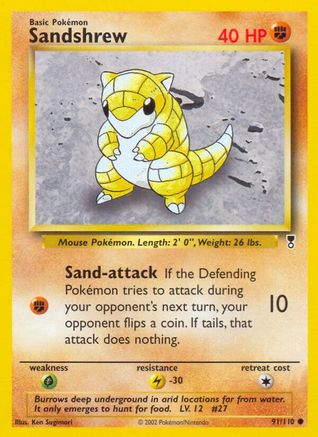 Legendary Collection 091/110 Sandshrew - Reverse Holofoil - Common