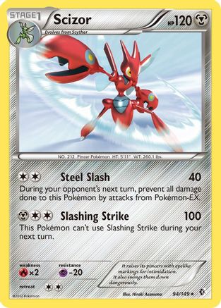 Boundaries Crossed 094 Scizor - Reverse Holofoil - Holo Rare