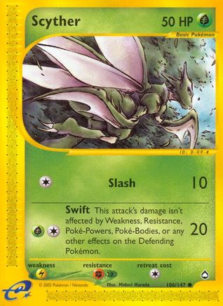 Aquapolis 106/147 Scyther (106) - Reverse Holofoil - Common