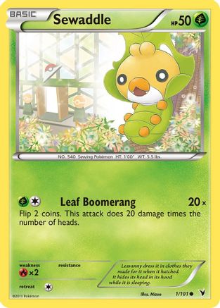 Noble Victories 001 Sewaddle - Reverse Holofoil - Common