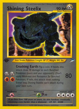 Neo Destiny 112 Shining Steelix - 1st Edition Holofoil - Secret Rare