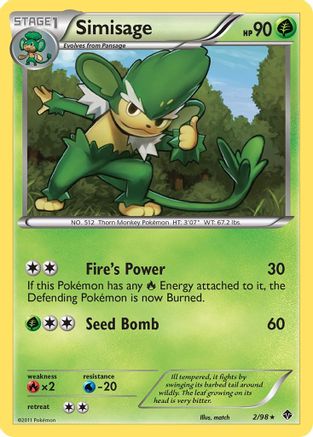Emerging Powers 002 Simisage - Reverse Holofoil - Rare