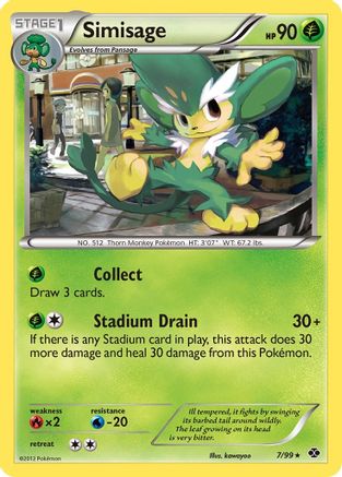 Next Destinies 007 Simisage - Reverse Holofoil - Rare