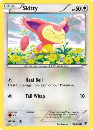 XY Base Set 104/146 Skitty - Reverse Holofoil - Common