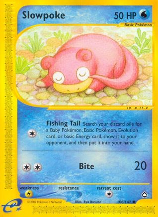 Aquapolis 108 Slowpoke - Common