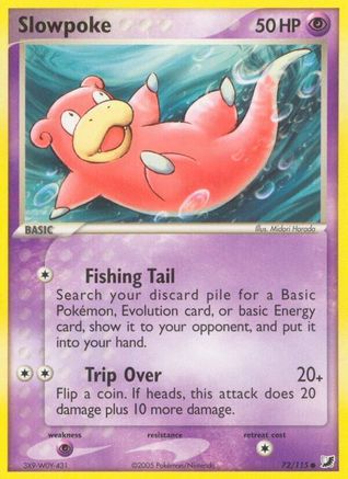 Unseen Forces 072/115 Slowpoke - Reverse Holofoil - Common