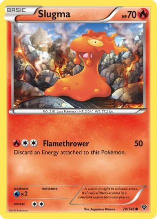 XY Base Set 020 Slugma - Reverse Holofoil - Common