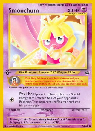 Neo Revelation 054/64 Smoochum - 1st Edition - Common