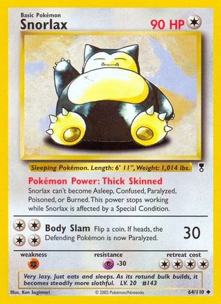Legendary Collection 064/110 Snorlax - Reverse Holofoil - Uncommon