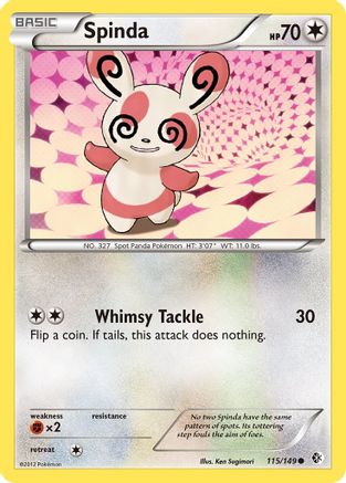 Boundaries Crossed 115 Spinda - Reverse Holofoil - Common