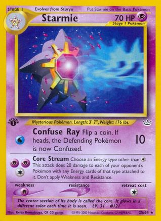 Neo Revelation 025/64 Starmie - Unlimited - Rare
