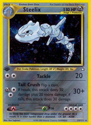 Neo Genesis 015/111 Steelix - Unlimited Holofoil - Holo Rare
