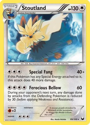 Dark Explorers 088 Stoutland - Rare