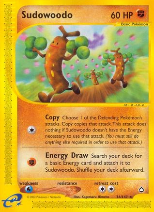 Aquapolis 036 Sudowoodo - Rare