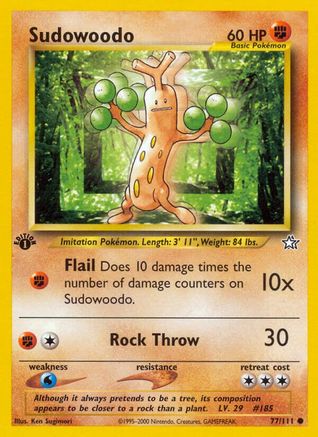 Neo Genesis 077/111 Sudowoodo - 1st Edition - Common