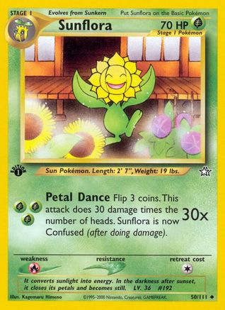 Neo Genesis 050/111 Sunflora - Unlimited - Uncommon