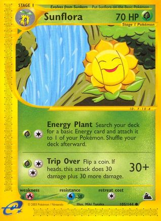 Skyridge 105 Sunflora - Reverse Holofoil - Common