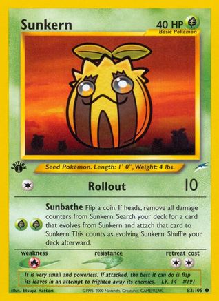 Neo Destiny 083/105 Sunkern - 1st Edition - Common