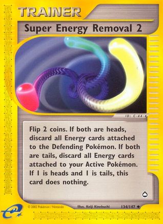 Aquapolis 134 Super Energy Removal 2 - Reverse Holofoil - Uncommon