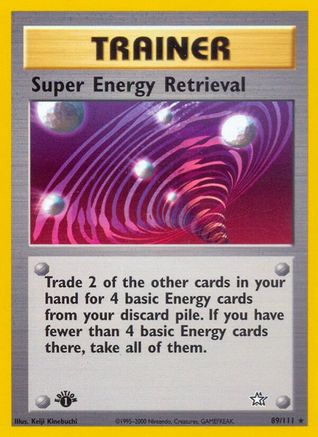 Neo Genesis 089/111 Super Energy Retrieval - 1st Edition - Rare
