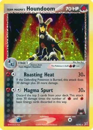 Team Magma vs Team Aqua /95 Team Magma's Houndoom - 10/95 - Holofoil - Holo Rare