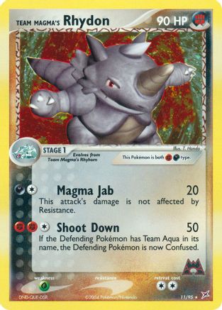 Team Magma vs Team Aqua /95 Team Magma's Rhydon - 11/95 - Reverse Holofoil - Holo Rare