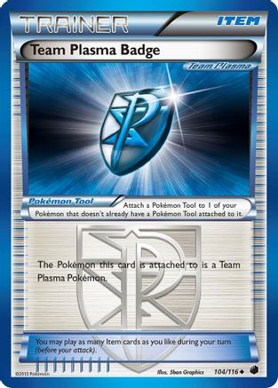 Plasma Freeze 104 Team Plasma Badge (Team Plasma) - Reverse Holofoil - Uncommon