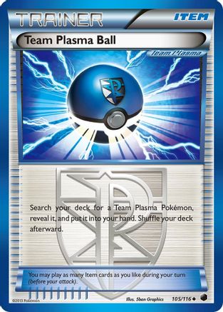 Plasma Freeze 105/116 Team Plasma Ball (Team Plasma) - Reverse Holofoil - Uncommon