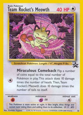 WoTC Promo 018/53 Team Rocket's Meowth - Promo