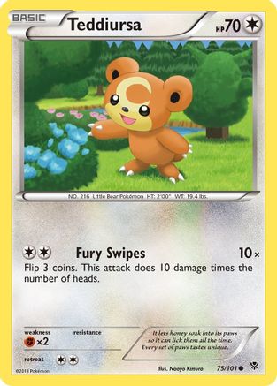 Plasma Blast 075 Teddiursa - Reverse Holofoil - Common