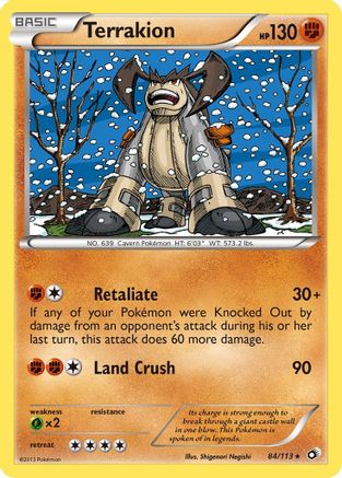 Legendary Treasures 084 Terrakion - Holofoil - Holo Rare