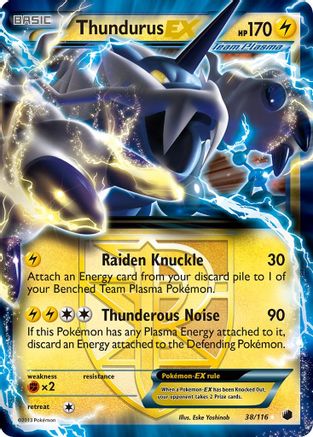 Plasma Freeze 038 Thundurus EX (Team Plasma) - Holofoil - Ultra Rare