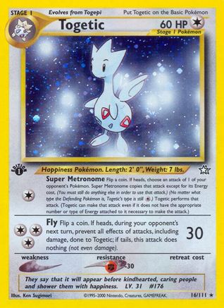Neo Genesis 016/111 Togetic - Unlimited Holofoil - Holo Rare