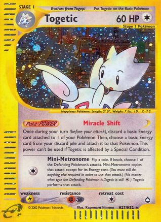 Aquapolis H27 Togetic (H27) - Holofoil - Holo Rare