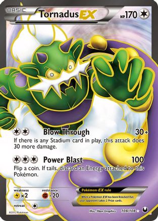 Dark Explorers 108 Tornadus EX (108 Full Art) - Holofoil - Ultra Rare