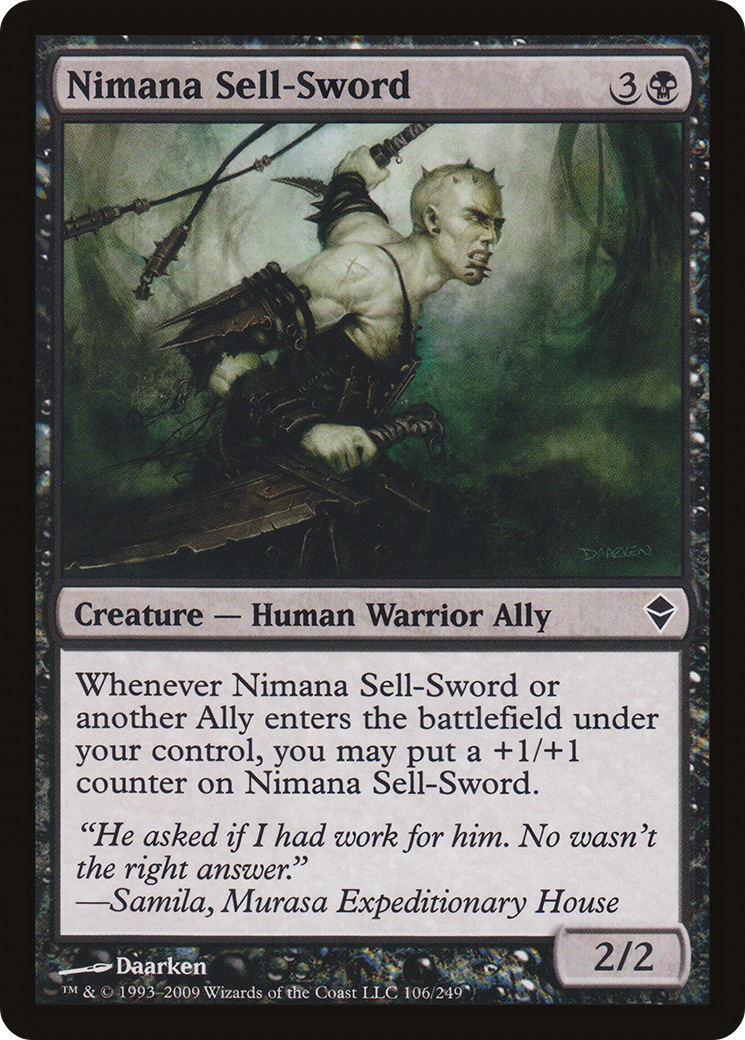 Zendikar - (ZEN-106) - Nimana Sell-Sword