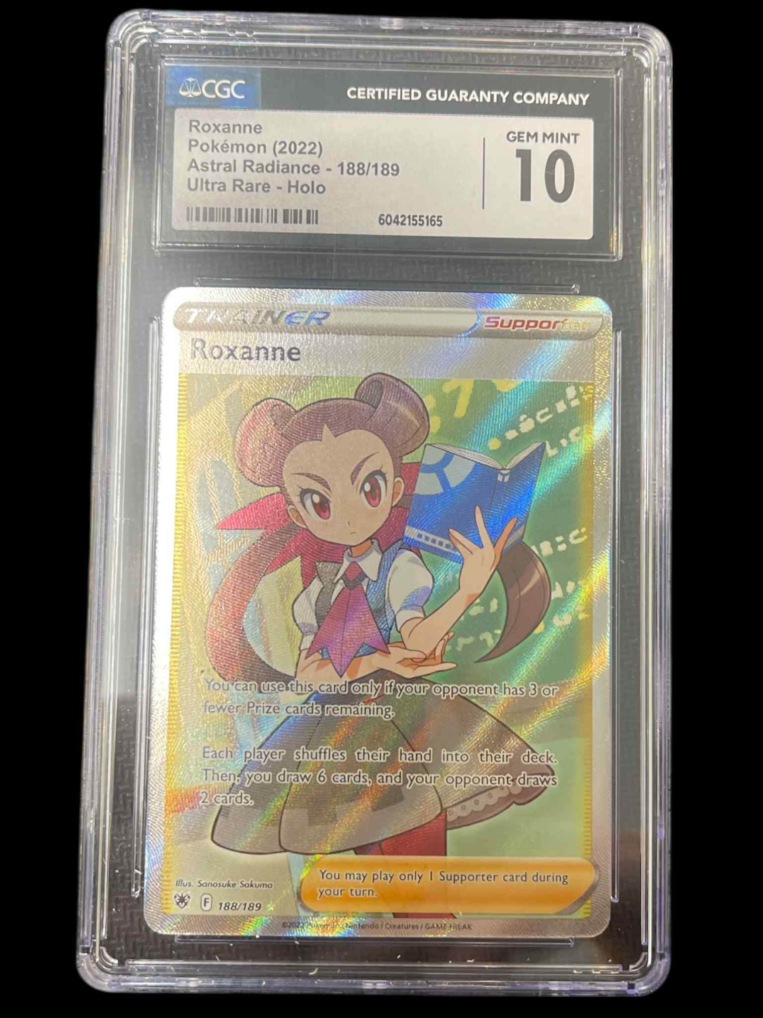 SWSH10 Astral Radiance 188/189 CGC10 #6042155165 Roxanne (Full Art) - Holofoil - Ultra Rare