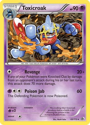 Legendary Treasures 063 Toxicroak - Reverse Holofoil - Rare