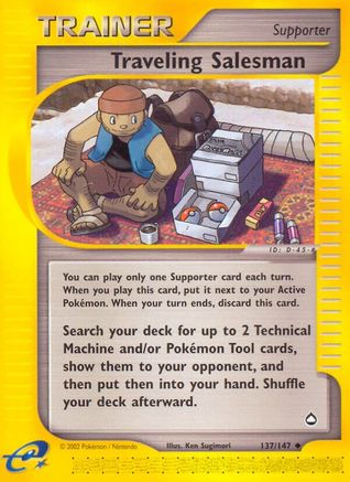 Aquapolis 137 Traveling Salesman - Reverse Holofoil - Uncommon
