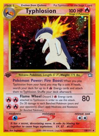 Neo Genesis 018/111 Typhlosion (18) - Unlimited Holofoil - Holo Rare