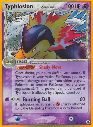 Dragon Frontiers 012/101 Typhlosion (Delta Species) - Reverse Holofoil - Holo Rare