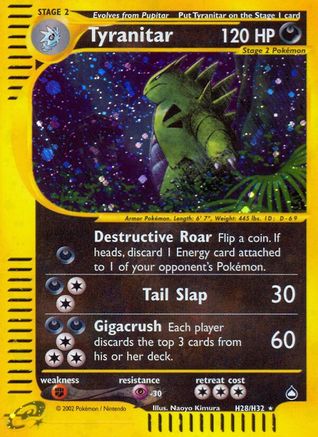 Aquapolis H28 Tyranitar (H28) - Holofoil - Holo Rare