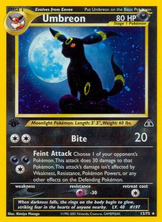 Neo Discovery 013/75 Umbreon (13) - 1st Edition Holofoil - Holo Rare