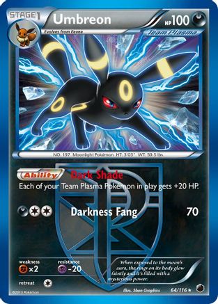 Plasma Freeze 064/116 Umbreon (Team Plasma) - Holofoil - Holo Rare