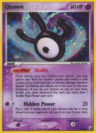 Unseen Forces Unown (W) - Holofoil - Holo Rare