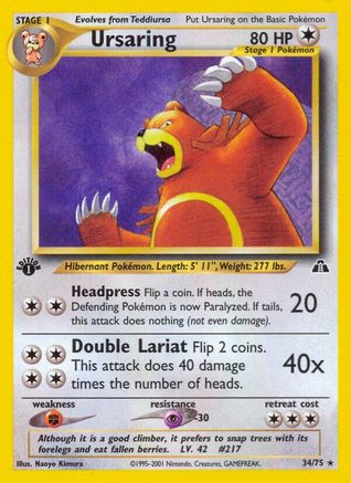 Neo Discovery 034/75 Ursaring (34) - Unlimited - Rare